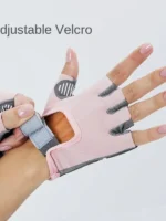 FlexElevate Reflective Strip Half Finger Yoga Gloves