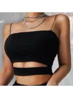 Flexelevate Sleeveless Cut-Out Crop Top