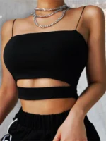Flexelevate Sleeveless Cut-Out Crop Top