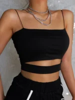 Flexelevate Sleeveless Cut-Out Crop Top