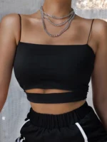 Flexelevate Sleeveless Cut-Out Crop Top