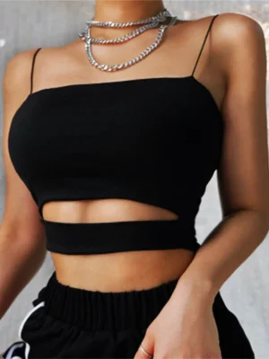 Flexelevate Sleeveless Cut-Out Crop Top