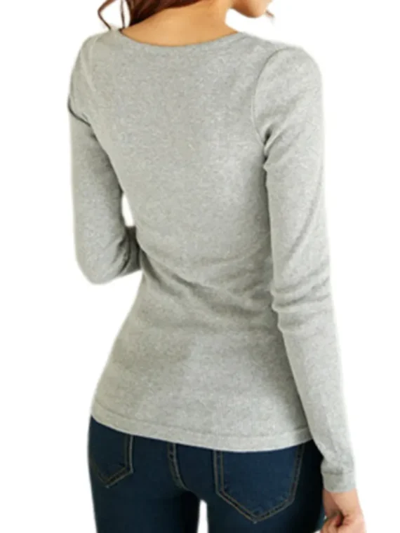 Flexelevate Autumn Ribbed Button-Up Long Sleeve Top