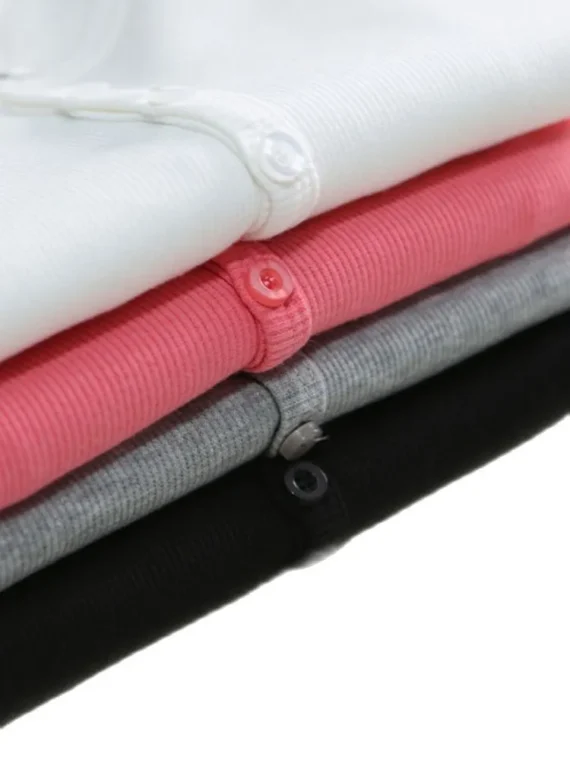 Flexelevate Autumn Ribbed Button-Up Long Sleeve Top