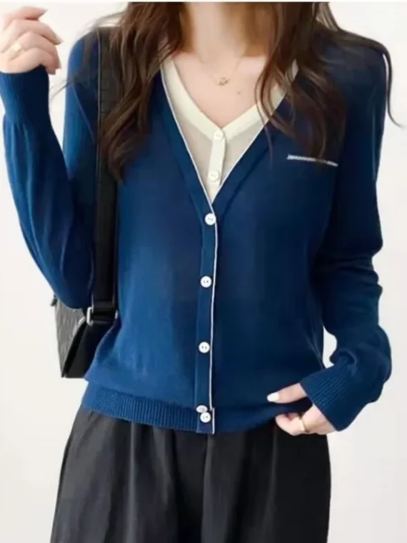 FlexElevate 2023 Spring and Autumn Leisure Knitted Cardigan