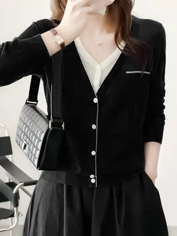 FlexElevate 2023 Spring and Autumn Leisure Knitted Cardigan