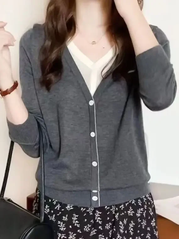 FlexElevate 2023 Spring and Autumn Leisure Knitted Cardigan