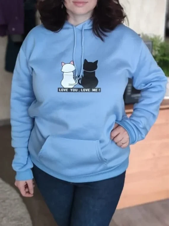 FlexElevate 2023 Cat Print Streetwear Hoodie