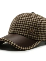 FlexElevate Brown Houndstooth Baseball Cap
