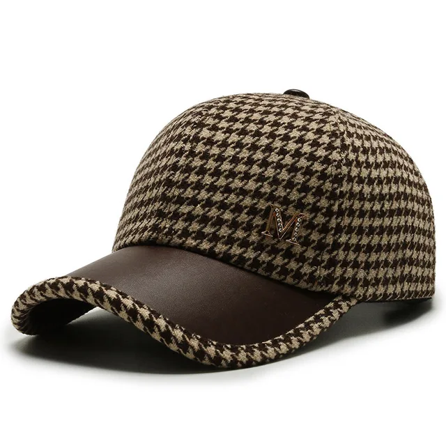 FlexElevate Brown Houndstooth Baseball Cap