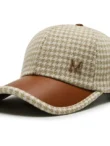 FlexElevate Khaki Houndstooth Baseball Cap