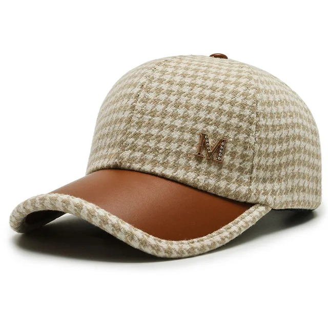 FlexElevate Khaki Houndstooth Baseball Cap