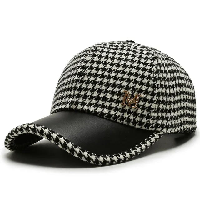 FlexElevate Black Houndstooth Baseball Cap
