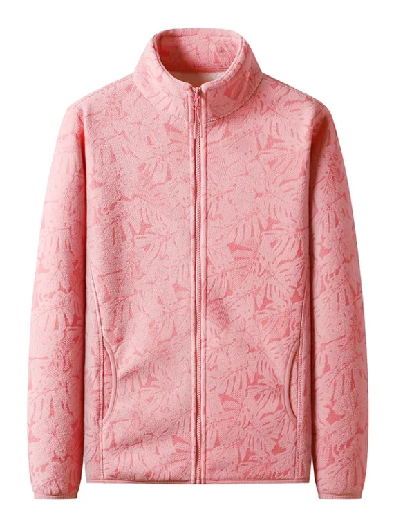 FlexElevate Printed Brushed Fleece Cardigan