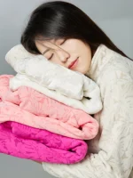 FlexElevate Printed Brushed Fleece Cardigan