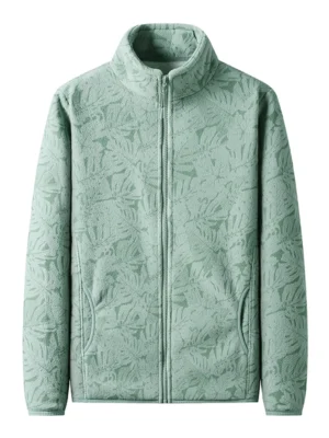 FlexElevate Printed Brushed Fleece Cardigan