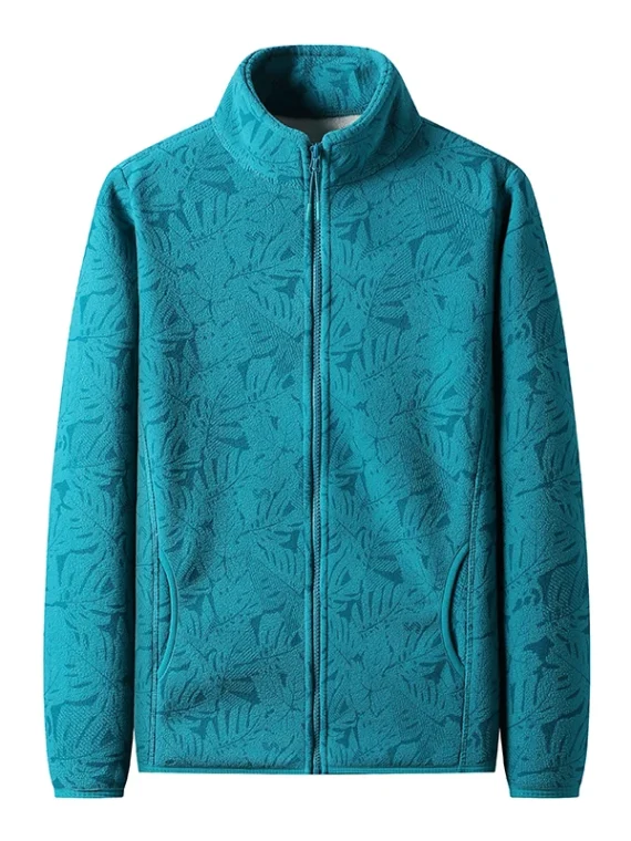 FlexElevate Printed Brushed Fleece Cardigan