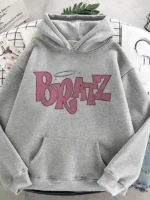 FlexElevate Bratz Letter Printed Plus Size Hooded Sweatshirt