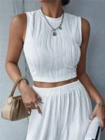 Flexelevate Casual Mock Neck Crop Top