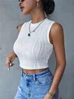 Flexelevate Casual Mock Neck Crop Top
