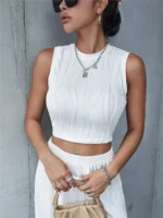 Flexelevate Casual Mock Neck Crop Top