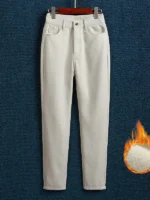 FlexElevate Classic Plus Velvet High Waist Straight Pants