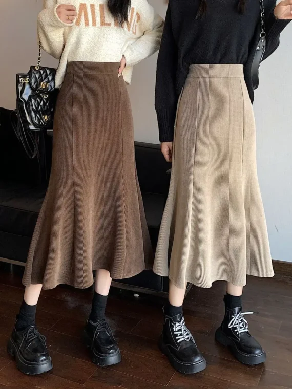 FlexElevate Corduroy Mermaid Skirt