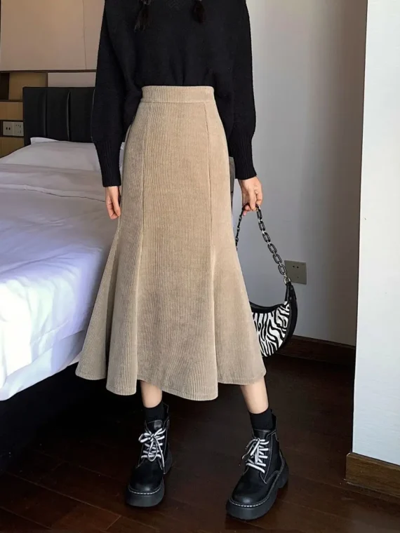 FlexElevate Corduroy Mermaid Skirt