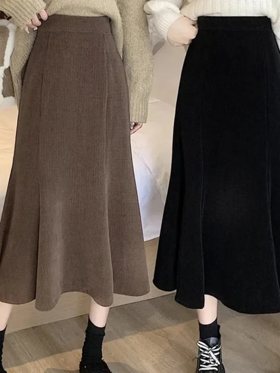 FlexElevate Corduroy Mermaid Skirt
