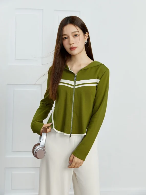 FlexElevate 2023 Autumn Slim Color Contrast Cardigan