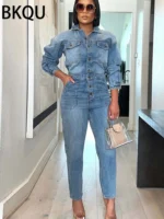 FlexElevate Denim Elegance Jumpsuit