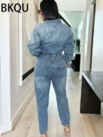 FlexElevate Denim Elegance Jumpsuit