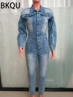 FlexElevate Denim Elegance Jumpsuit