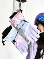 FlexElevate 2-IN-1 Mittens Purple Ski Gloves