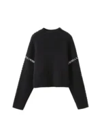 FlexElevate Women's Knitted Long Sleeve Crop Top