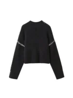 FlexElevate Women's Knitted Long Sleeve Crop Top