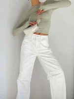 FlexElevate Women's Long Sleeve Slim Fit Crop Top with Thumb Holes