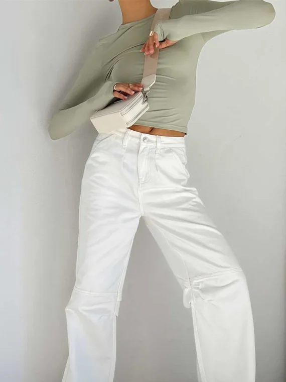 FlexElevate Women's Long Sleeve Slim Fit Crop Top with Thumb Holes