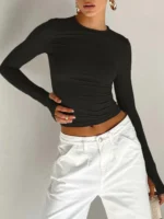 FlexElevate Long Sleeve Crew Neck Crop Top
