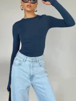 FlexElevate Long Sleeve Crew Neck Crop Top