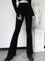 FlexElevate Gothic Emo Alt Black Cargo Pants