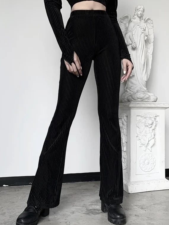 FlexElevate Gothic Emo Alt Black Cargo Pants