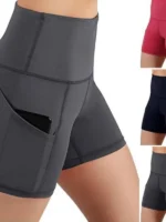 Flexelevate High Waist Push-Up Yoga Shorts with Pocket