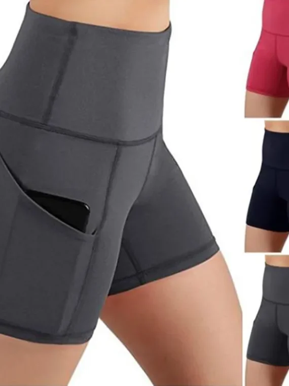 Flexelevate High Waist Push-Up Yoga Shorts with Pocket