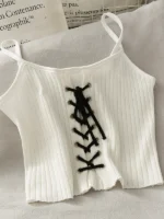 Flexelevate Bandage Drawstring Knit Crop Top