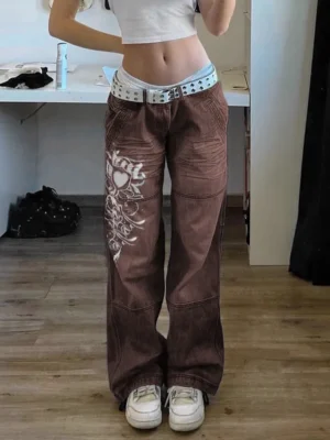 Harajuku-Grunge-Vintage-Low-Waisted-Cargo-Pants-Y2K-Aesthetics-Indie-Women-39-s-Jeans-Pockets-Korean-1