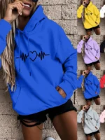 FlexElevate Love Print Hooded Sweatshirt