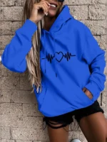 FlexElevate Love Print Hooded Sweatshirt