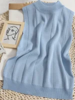 Flexelevate 2023 Spring Women's Knitted Green Tank Top