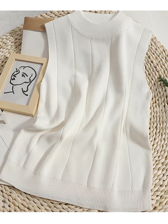 Flexelevate 2023 Spring Women's Knitted Green Tank Top